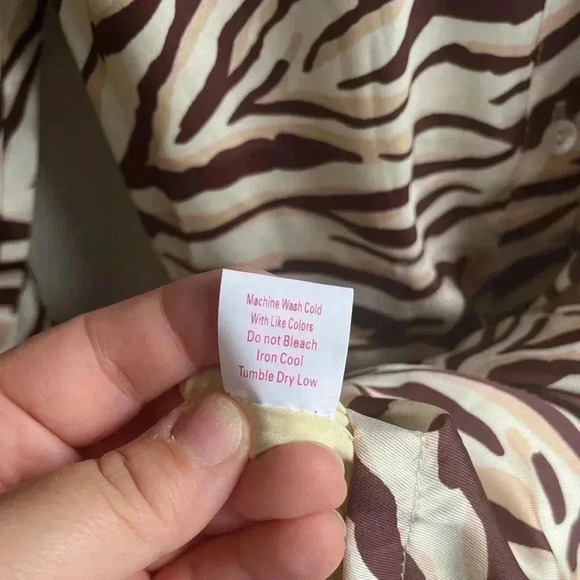 Julie Brown NYC Mary Jane Brown Rizzo Zebra Print Shirt Dress - Picture 10 of 10